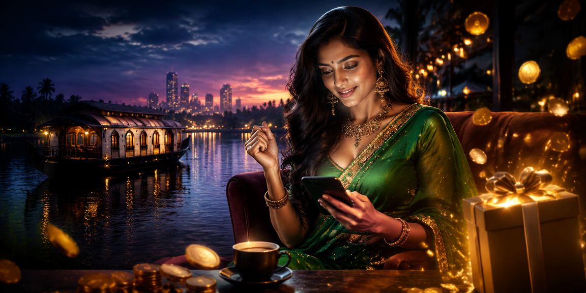 Exclusive VIP member enjoying casino leisure in Kerala backwaters